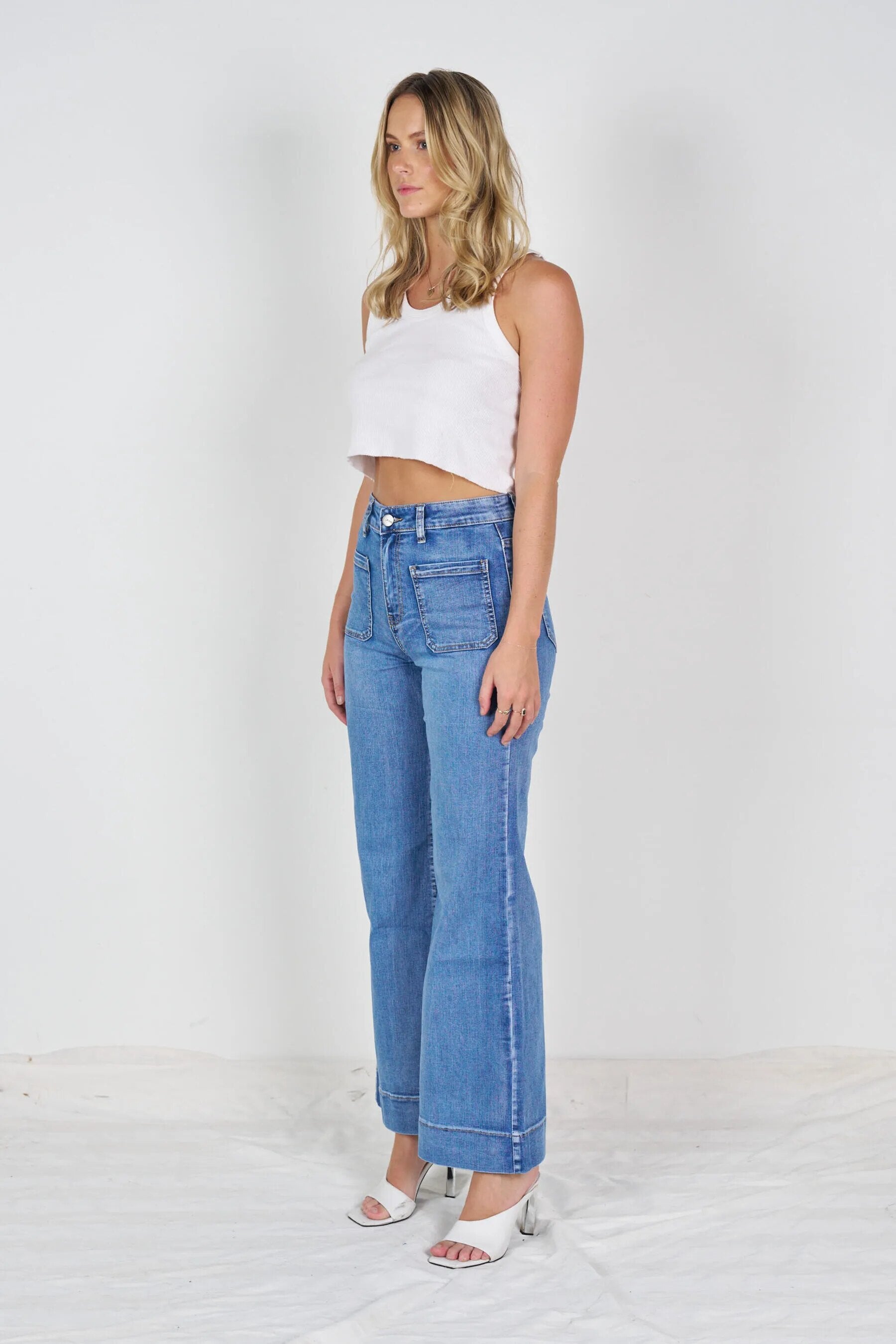 7144 Patch Pocket Jean - Blue
